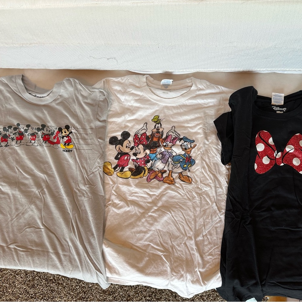 Disney Kids Mickey Mouse and Friends T-Shirt Trio - Gray, White, Black